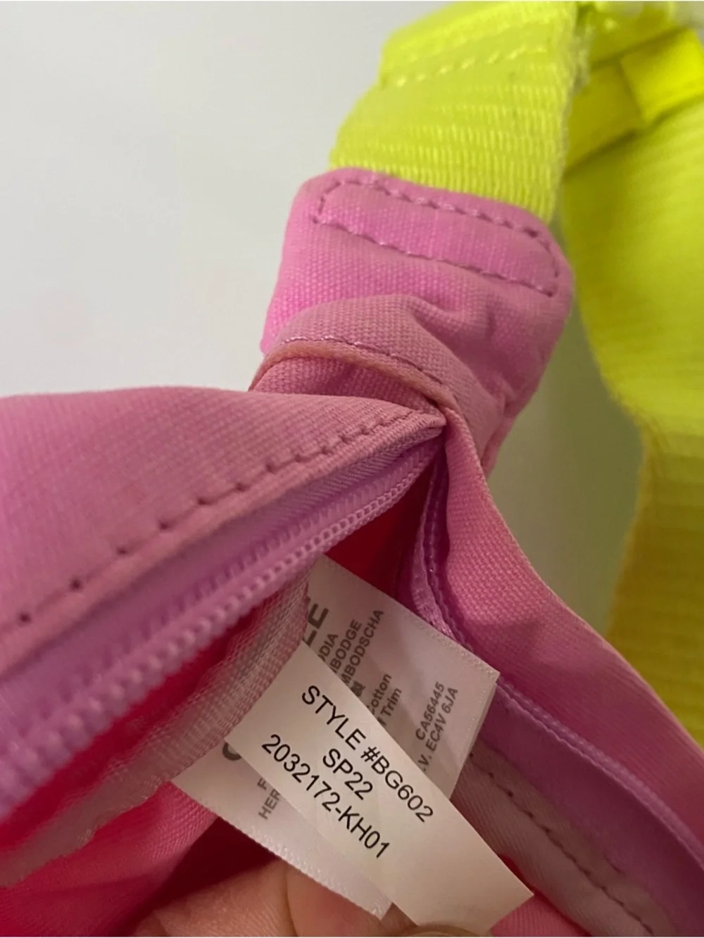 J Crew Kids Fanny Pack One Size Neon Pink Yellow Buckle Belt Bag